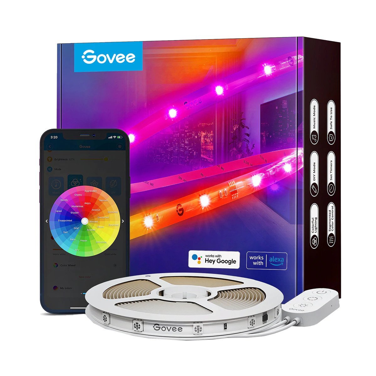 Govee H619 10M RGBIC Wi-Fi + 藍牙LED燈帶【香港行貨】