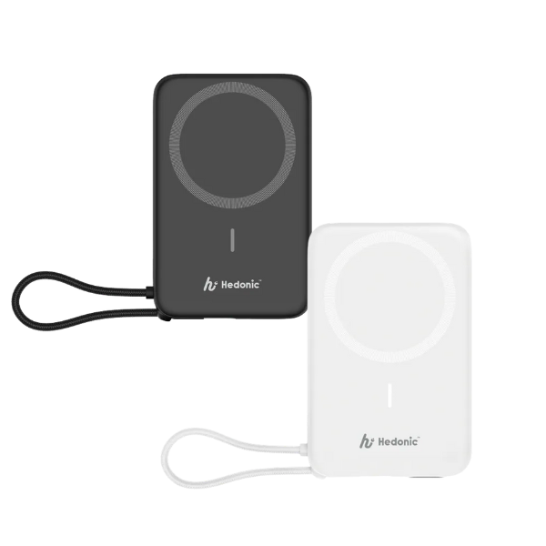 Hedonic MagSafe Type C PD 3.0 20W 流動充電池連嵌入式線和支架 10000mAh (81061 黑 / 81062 白)【3C認證】【原裝行貨】