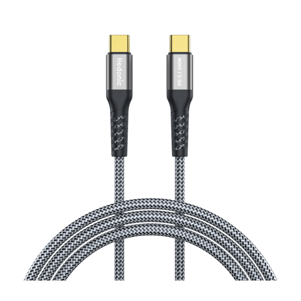 Hedonic PD 3.1 240W USB-C to USB-C 充電傳輸線 (1.2m 81065 /2m 81066)【原裝行貨】