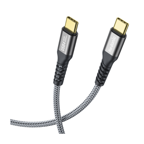 Hedonic PD 3.1 240W, USB4 40Gbps USB-C to USB-C 充電傳輸線 (1.2m 81067/2m 81068)【原裝行貨】