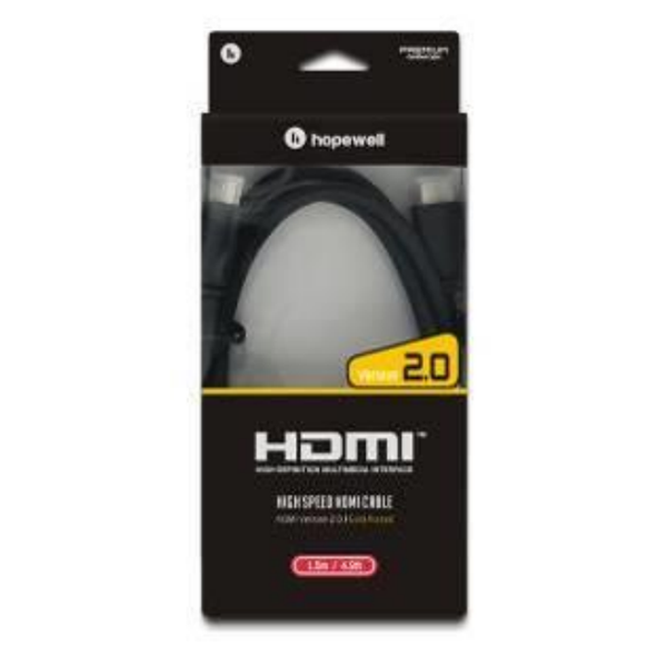 Hopewell HDMI 2.0 傳輸線 ( 1.5/2/3/5/10/15M )【原裝行貨】