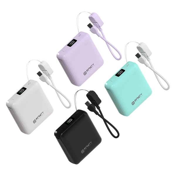 INFINITY IN-SQC10 (備CCC認證) 10000mAh 附帶線 USB-C to USB-C LED 顯示屏 移動電源【原裝行貨】