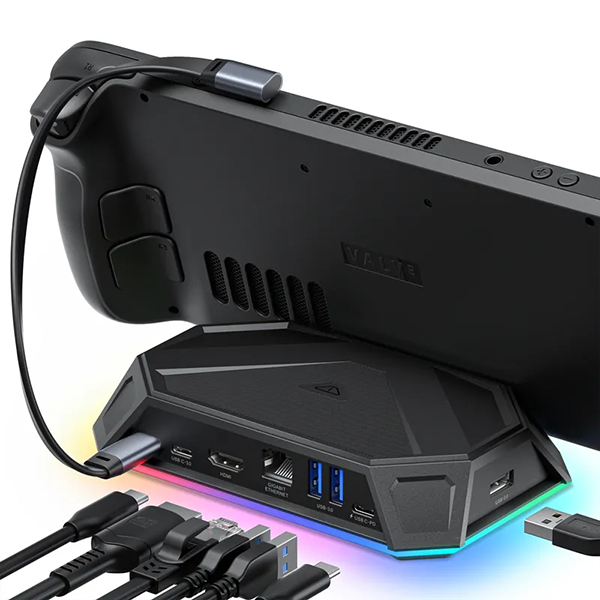 JSAUX 8-Port RGB Docking Station HB0801 黑色/白色 【原裝行貨】