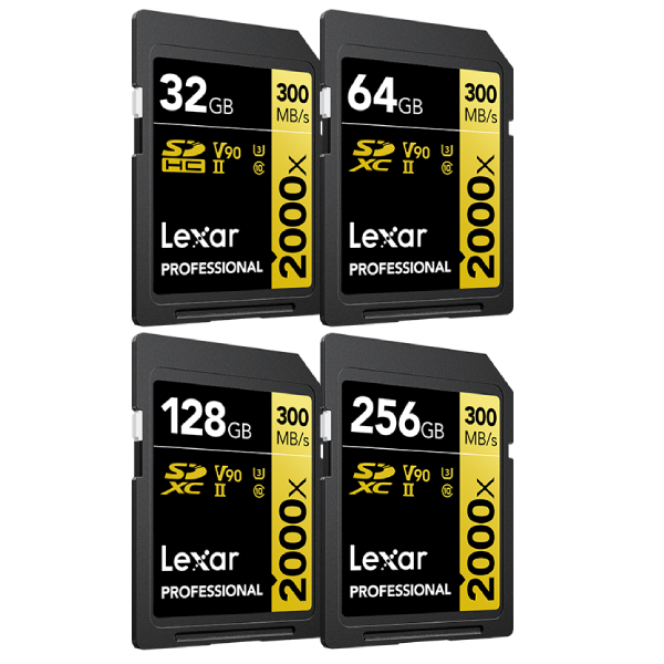 Lexar 2000x GOLD Series Professional SDHC™/SDXC™ UHS-II SD Card 記憶卡【原裝行貨】