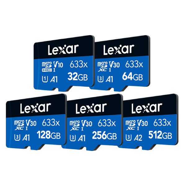 Lexar 633x BLUE Series High-Performance microSDHC™/microSDXC™ UHS-I SD Card 記憶卡【原裝行貨】