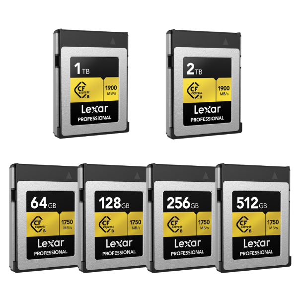 Lexar GOLD Series Professional CFexpress Type B Card (1TB/2TB/64/128/256/512GB) 高速記憶卡【原裝行貨】