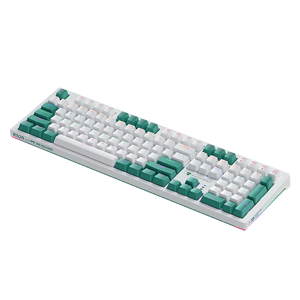 MACHENIKE K520 RGB 108鍵 機械式鍵盤 白綠 【原裝行貨】