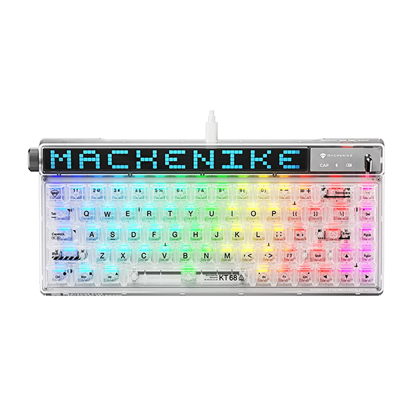 MACHENIKE KT68 LED 自定顯示屏 全鍵可換軸 類復古無線RGB機械鍵盤【香港行貨】