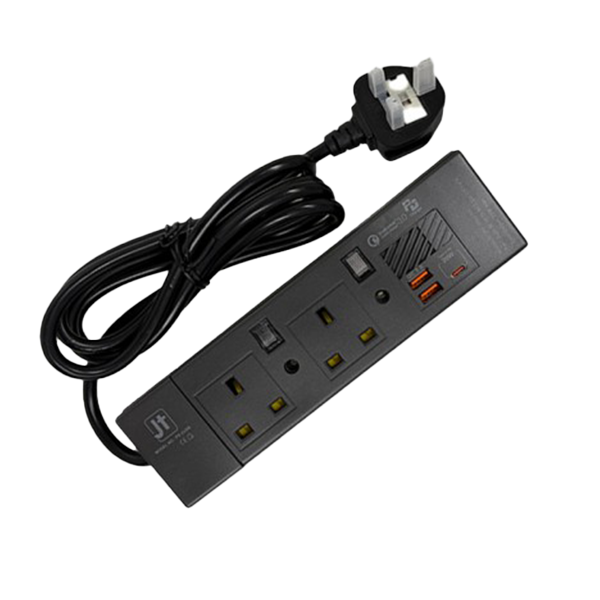 MEC x JT PS-4USB/6"MG 金屬灰色 2/3/4位獨立開關 + 2個USB插位 + 1個 Type-C ( PD20W ) 拖板【原裝行貨】