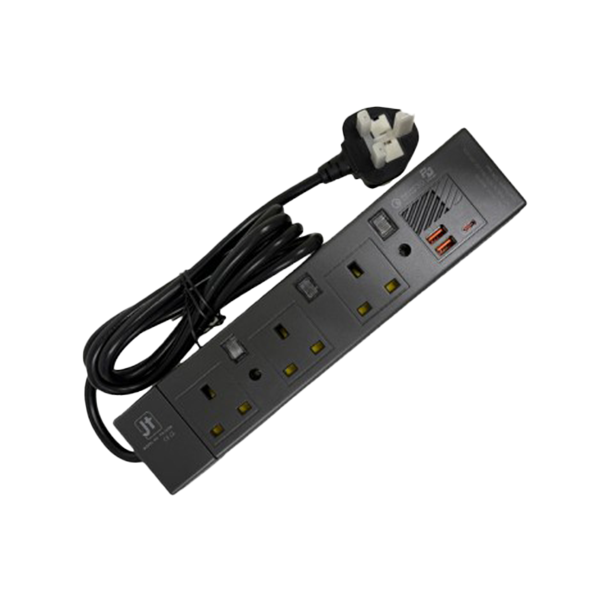 MEC x JT PS-4USB/6"MG 金屬灰色 2/3/4位獨立開關 + 2個USB插位 + 1個 Type-C ( PD20W ) 拖板【原裝行貨】