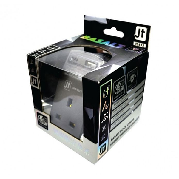 MEC x JT N13USB/PD 3port 13A 三腳插座三個 + 1port USB + 1port Type-C (碳灰色) 422-458【原裝行貨】