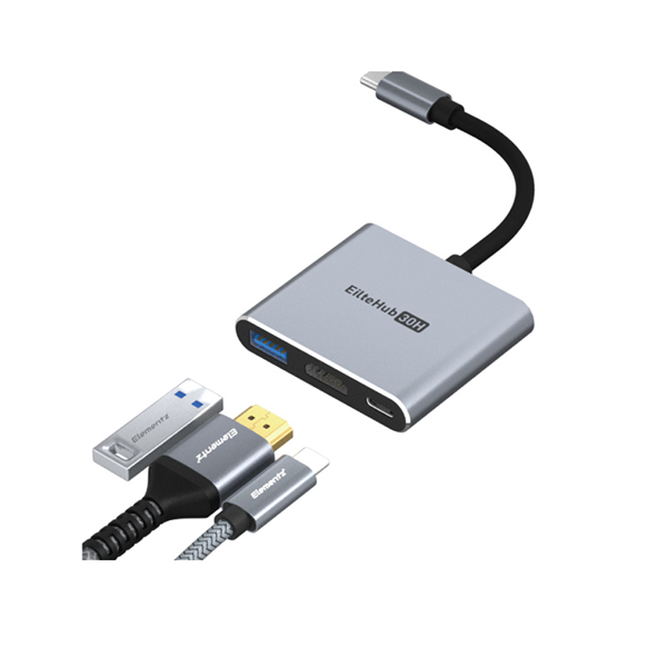 Elementz EliteHub 30H 3 in 1 USB-C Hub MF-30H 電腦托展器【原裝行貨】