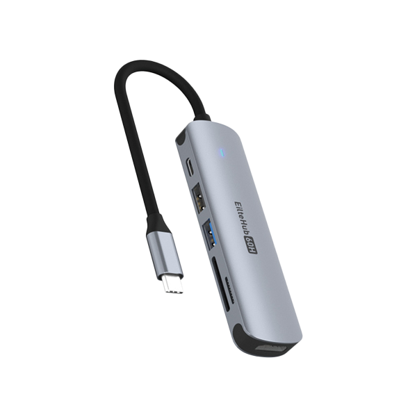 Elementz EliteHub 60H 6 in 1 USB-C Hub MF-60H 電腦托展器【原裝行貨】