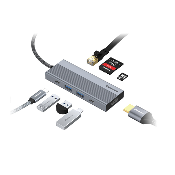 Elementz MasterHub 82H 8 in 1 USB-C Hub MF-82H 電腦托展器【原裝行貨】