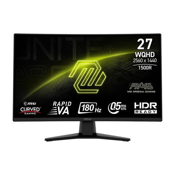 MSI MAG 274CQF 27" 2K Rapid VA 180Hz 曲面電競顯示屏 (MO-MA27CQF/CE-MNBC06U/LB-MON)