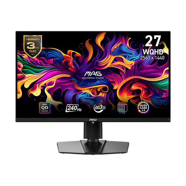 MSI MAG 271QPX QD-OLED E2 27" 2K 240Hz MO-MA271QO 平面電競顯示器【原裝行貨】