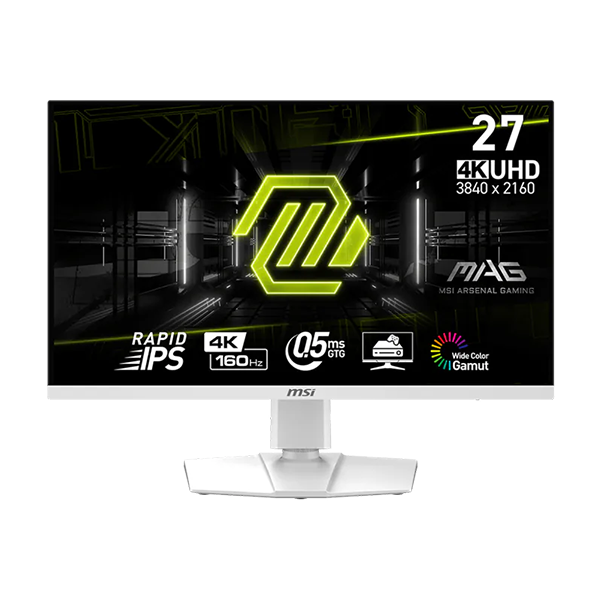 MSI MAG274URFW 27" UHD Rapid IPS 160Hz 0.5ms 白色平面電競顯示屏 (MO-MA27URW/CE-MNBC06U/LB-MON)【原裝行貨】