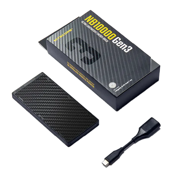 Nitecore NB10000 GEN3 10000mAh 碳纖防水行動電源 Carbon Fiber Power Bank【原裝行貨】