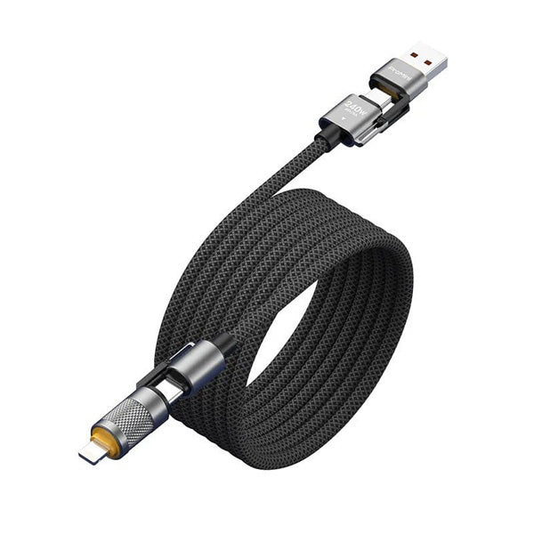 Magic-Pro ProMini 240W 四合一磁吸快充傳輸線 1.2M (M4N120)【原裝行貨】