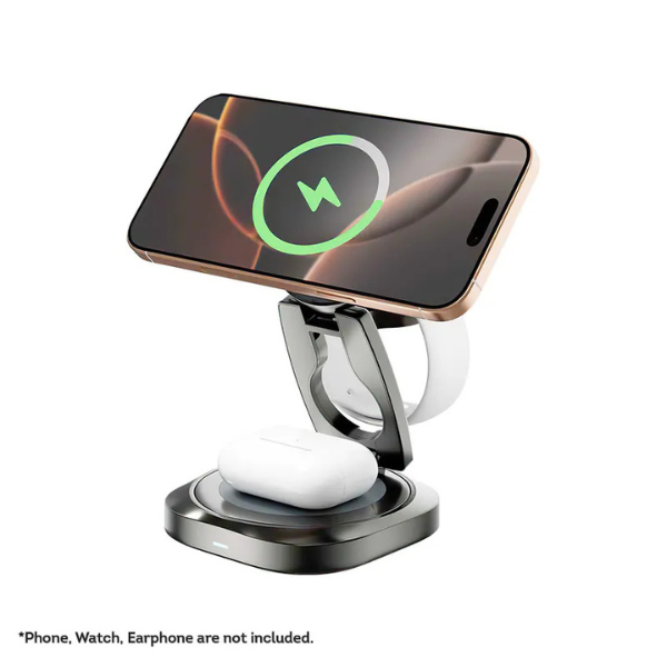 ProMini MagW5R 35W Qi2.2認證 • 磁吸三合一360°摺疊式無線充電座(連火牛)【原裝行貨】