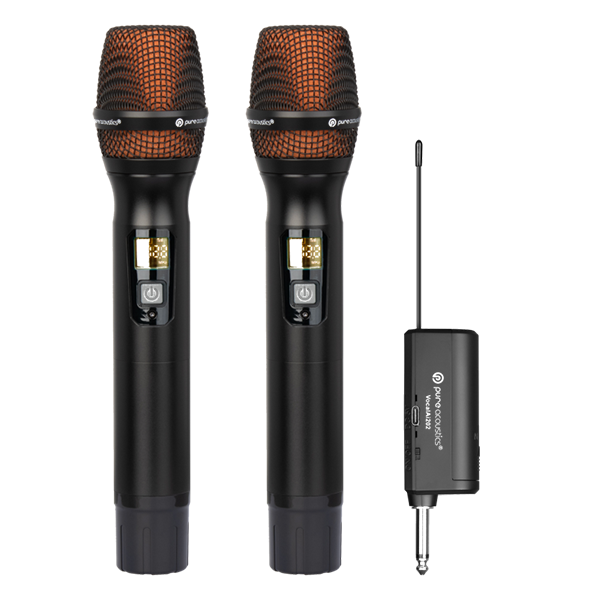 Pure Acoustics VocalAi 202 UHF Wireless 2 Microphone 無線麥克風【原裝行貨】