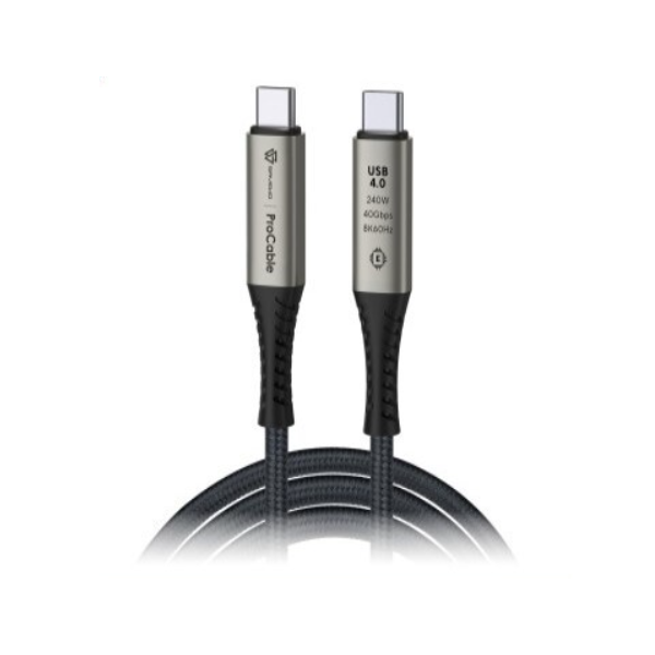 SAVEWO ProCable USB-C Coaxial 極速充電傳輸線（藍/鈦）2M【原裝行貨】