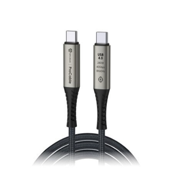 SAVEWO ProCable USB-C USB4 Thunderbolt 4 極速充電傳輸線 1m（兩色可選）【原裝行貨】