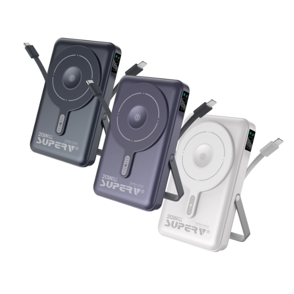 Superv 4合1 LED顯示屏無線移動電源 F45【3C認證】【原裝行貨】