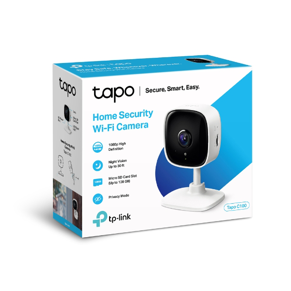 TP-Link Tapo C100 1080P Wi-Fi 室內監控攝像頭 閉路電視【原裝行貨】