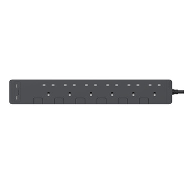 Schneider 施耐德 4/6位獨立開關安全拖板+2USB C+C充電插頭 3m【原裝行貨】