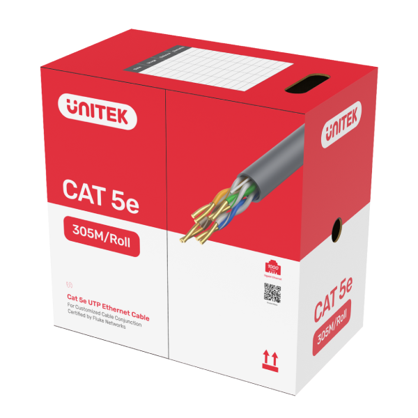 Unitek Cat 5e Ethernet 千兆位乙太網UTP連接線 (Y-C879GY)【原裝行貨】