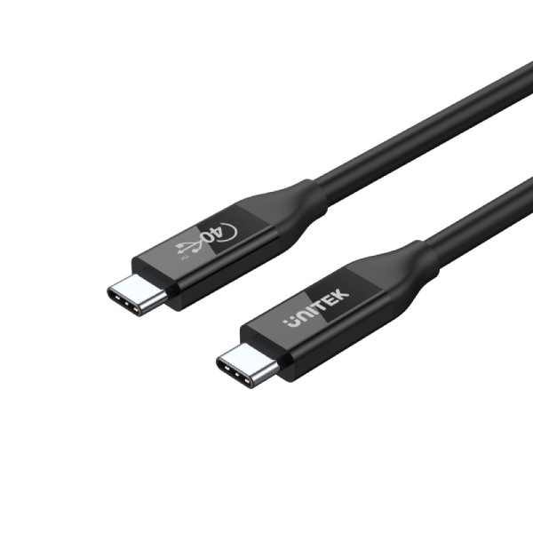 Unitek USB4 40Gbps USB-IF 認證全功能線 (支援 8K影音、40Gbps資料傳輸、100W快速充電) C14100BK【原裝行貨】