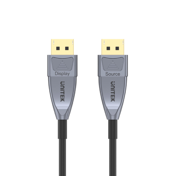 Unitek 8K Active 光纖 DisplayPort 影音線 (8K @60Hz, 4K 144Hz, 1440p @240Hz) (5/10/15/20/30M) C1615GY【原裝行貨】