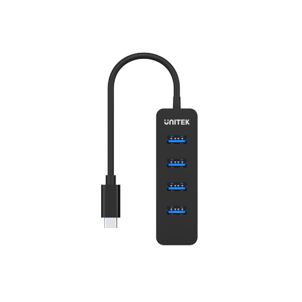 Unitek uHUB Q4 4接口 USB-C Hub (帶 USB-C 外接電源口)(H1117B)【原裝行貨】