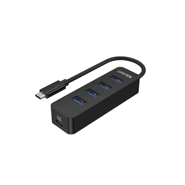 Unitek uHUB Q4 4接口 USB-C Hub (帶 USB-C 外接電源口)(H1117B)【原裝行貨】
