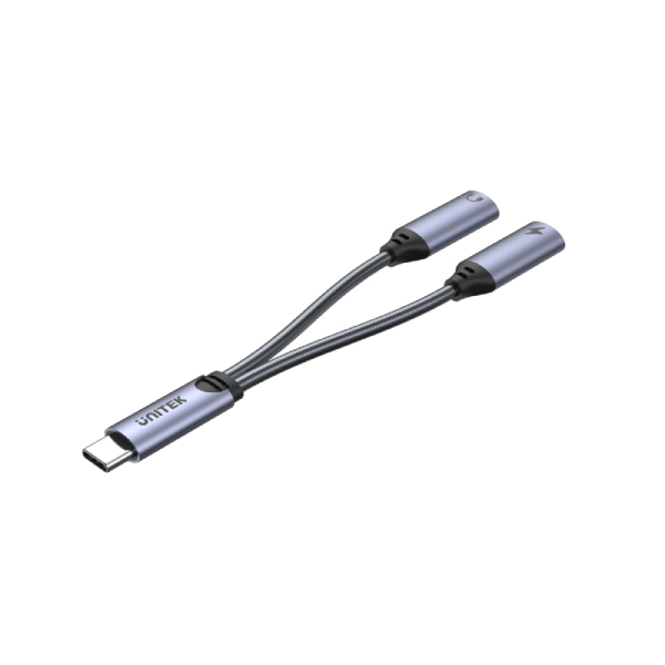 Unitek USB-C 2 合 1 立體聲音訊及USB-PD充電分配器 M206A【原裝行貨】