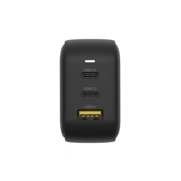 Unitek TRAVEL TRI GaN 三輸出 66W 黑色 氮化鎵充電器 (支援 USB-PD 和 QC 3.0)(P1108ABK)【原裝行貨】