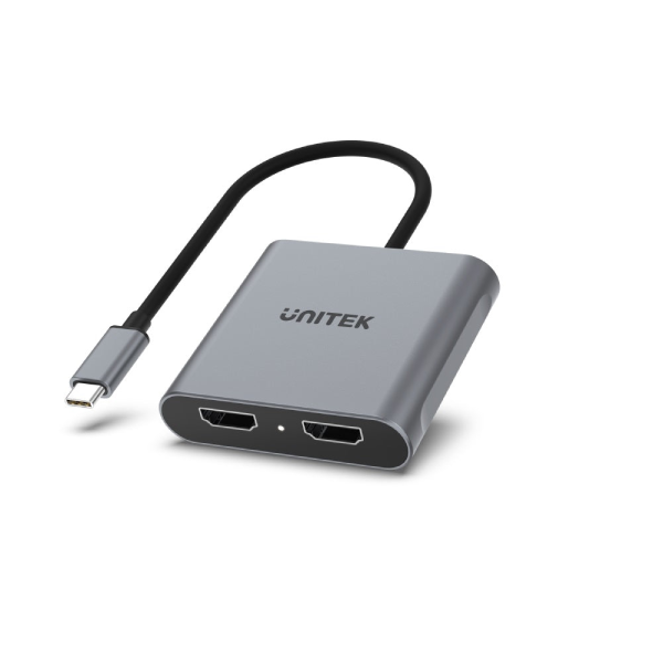 Unitek 4K USB-C 轉雙 HDMI 轉接器 (支援MST多串流傳輸) V1404B【原裝行貨】