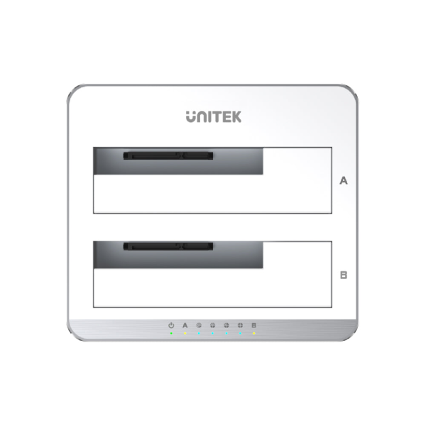 Unitek 雙槽 USB 3.0 轉 SATA III 硬盤座 (具離線複製功能) (Y-3026)【原裝行貨】
