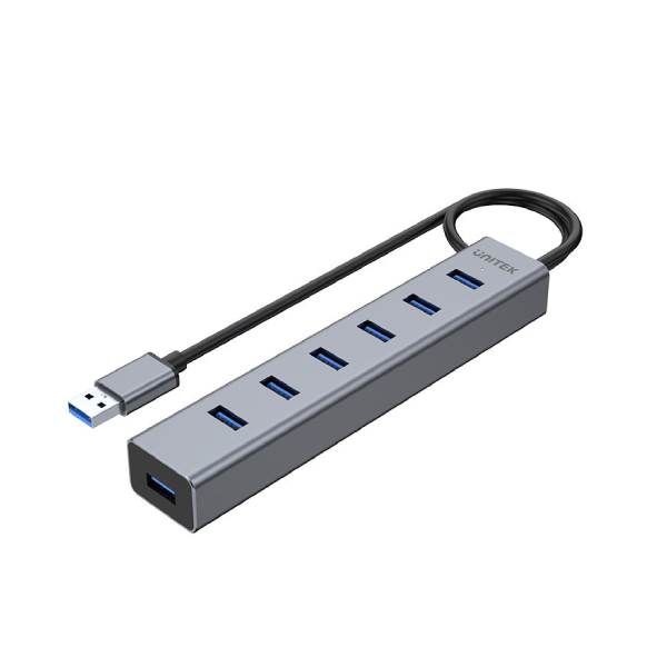 Unitek 7接口 USB 3.0 Hub (配有 5V2A 電源轉換器)(Y-3090)【原裝行貨】