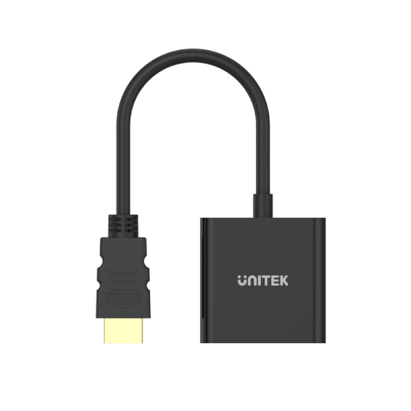 Unitek HDMI 轉 VGA 轉接器 (配備 3.5mm 音訊接口) Y-6333【原裝行貨】