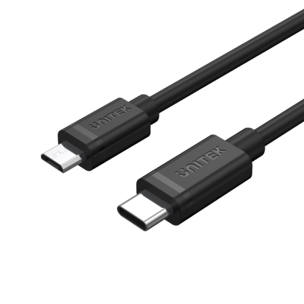 Unitek USB-C 轉 Micro USB (USB 2.0) 充電傳輸線 Y-C473BK【原裝行貨】