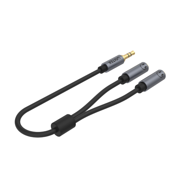 Unitek 耳機 3.5mm AUX 立體聲音頻分配器 Y-C956ABK【原裝行貨】