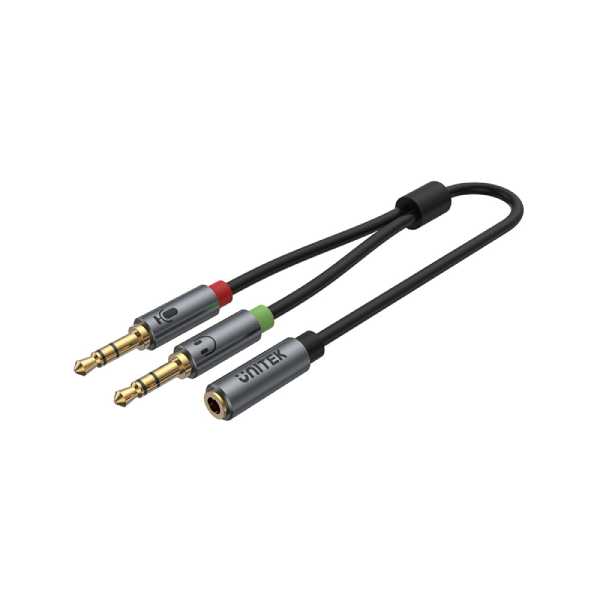Unitek 耳機 3.5mm AUX 立體聲音頻轉接器 Y-C957ABK【原裝行貨】