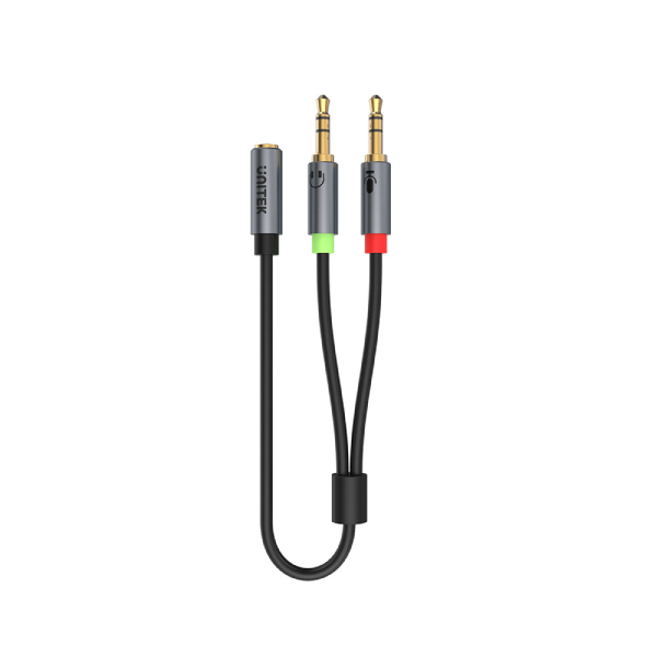 Unitek 耳機 3.5mm AUX 立體聲音頻轉接器 Y-C957ABK【原裝行貨】