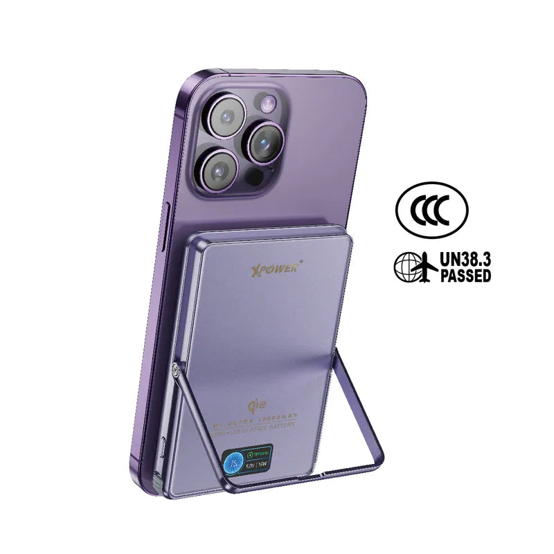 XPower M1 Ultra半固態3C版TFT 彩屏顯示 QI2 Magcharge 10000mAh磁吸行動電源【原裝行貨】【3C認證】
