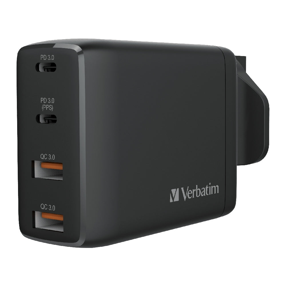 Verbatim 4 Port 100W PD 3.0 & QC 3.0 GaN USB充電器 - Five 1 Store