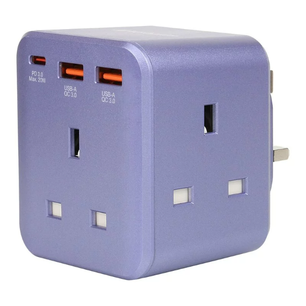 Verbatim 3 Socket PD & QC 3.0 Wall Outlet Extender 擴充萬能插蘇(66887,66849,66850)【香港行貨】