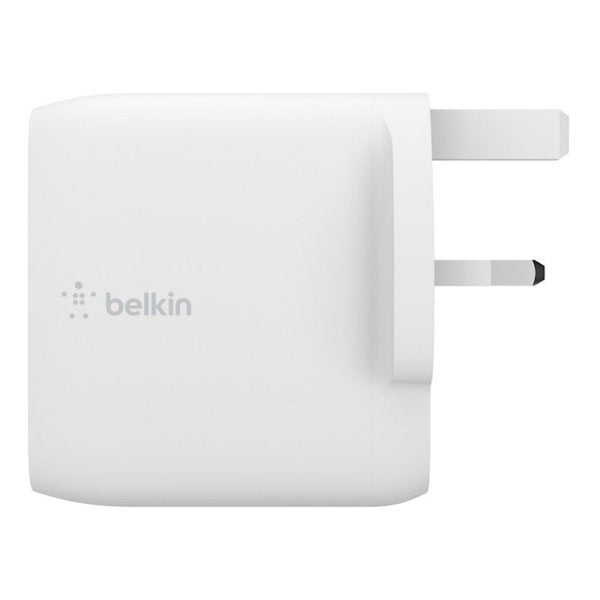 Belkin BOOST↑CHARGE 雙 USB-C PD GaN 家用充電器 63W (WCH003myWH)【香港行貨】