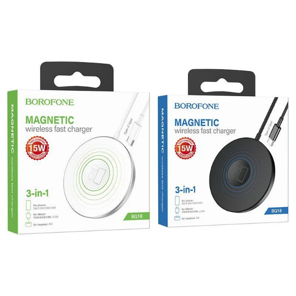 Borofone 3-in-1 Magnetic Wireless Fast Charger 1機3用PD無線充電板 BQ18【香港行貨】- Five 1 Store